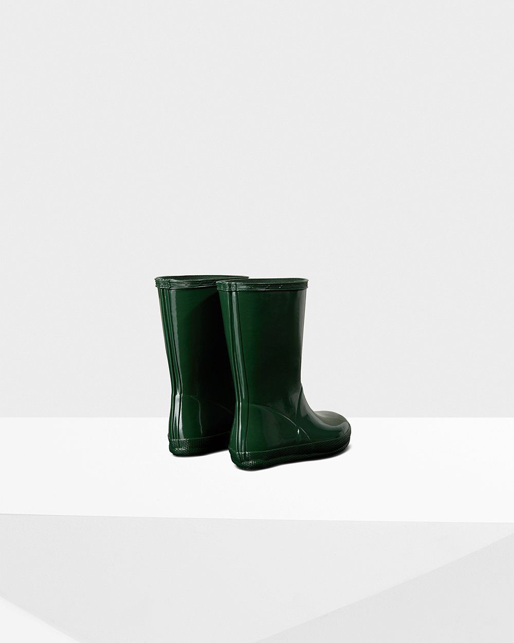 Botas De Agua Original First Classic Gloss Hunter Niños - Verdes - 431569HWE